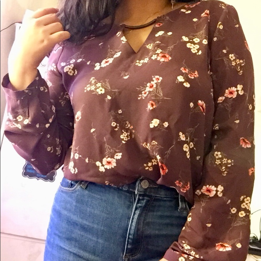 Mauve Floral Blouse